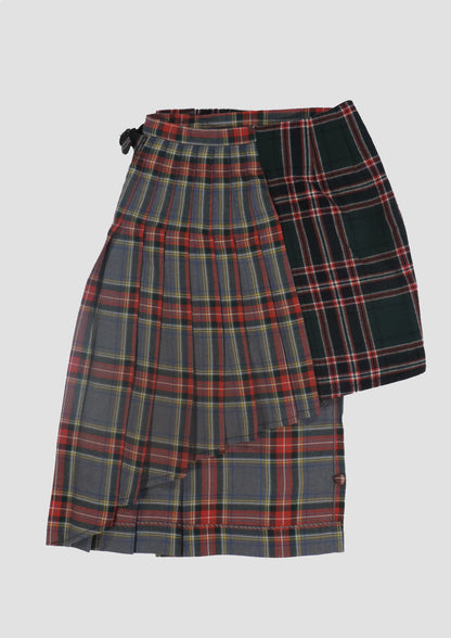 ASYMETRIC CHECKED SKIRT