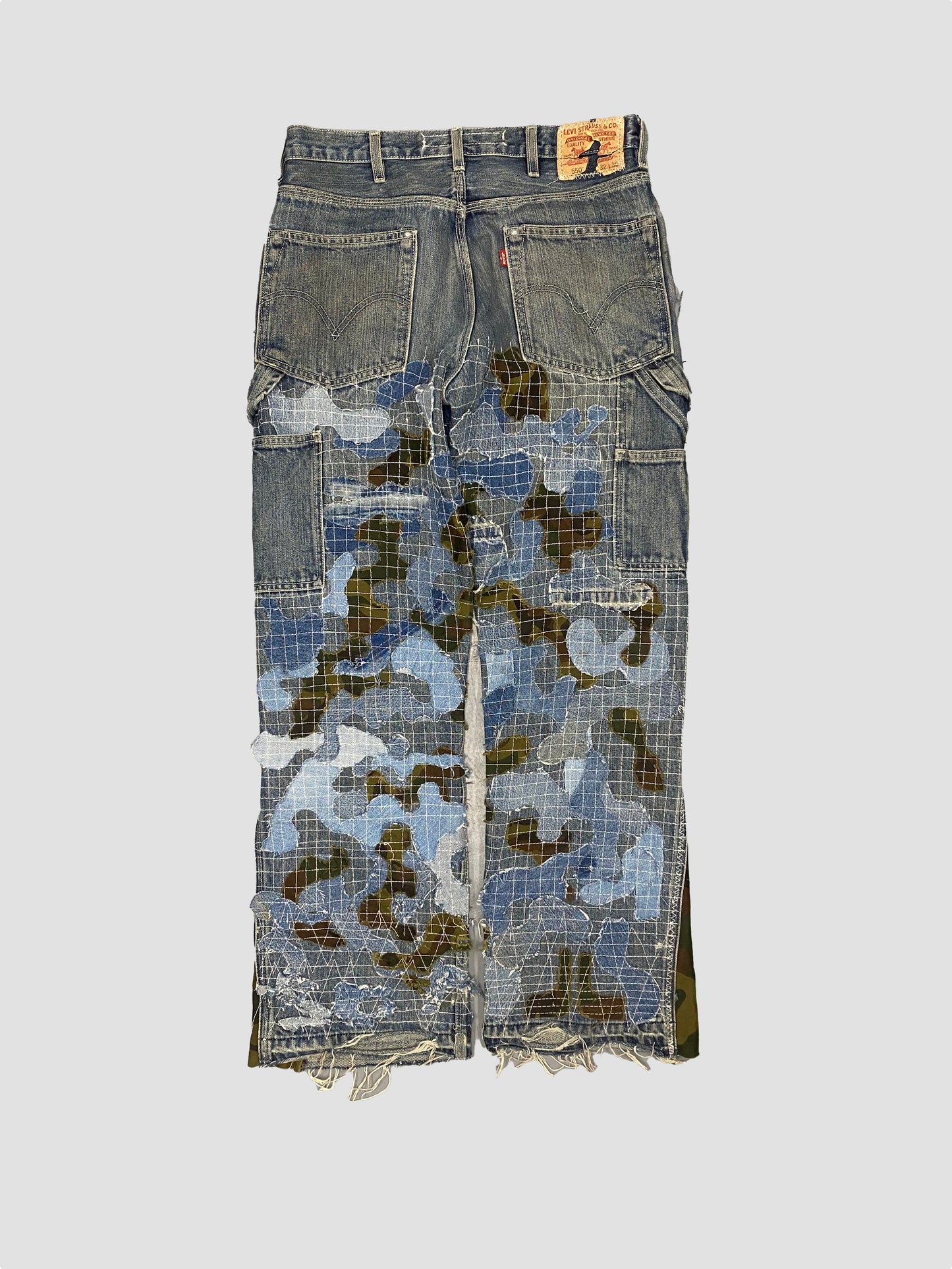 CAMO FLARED JEANS