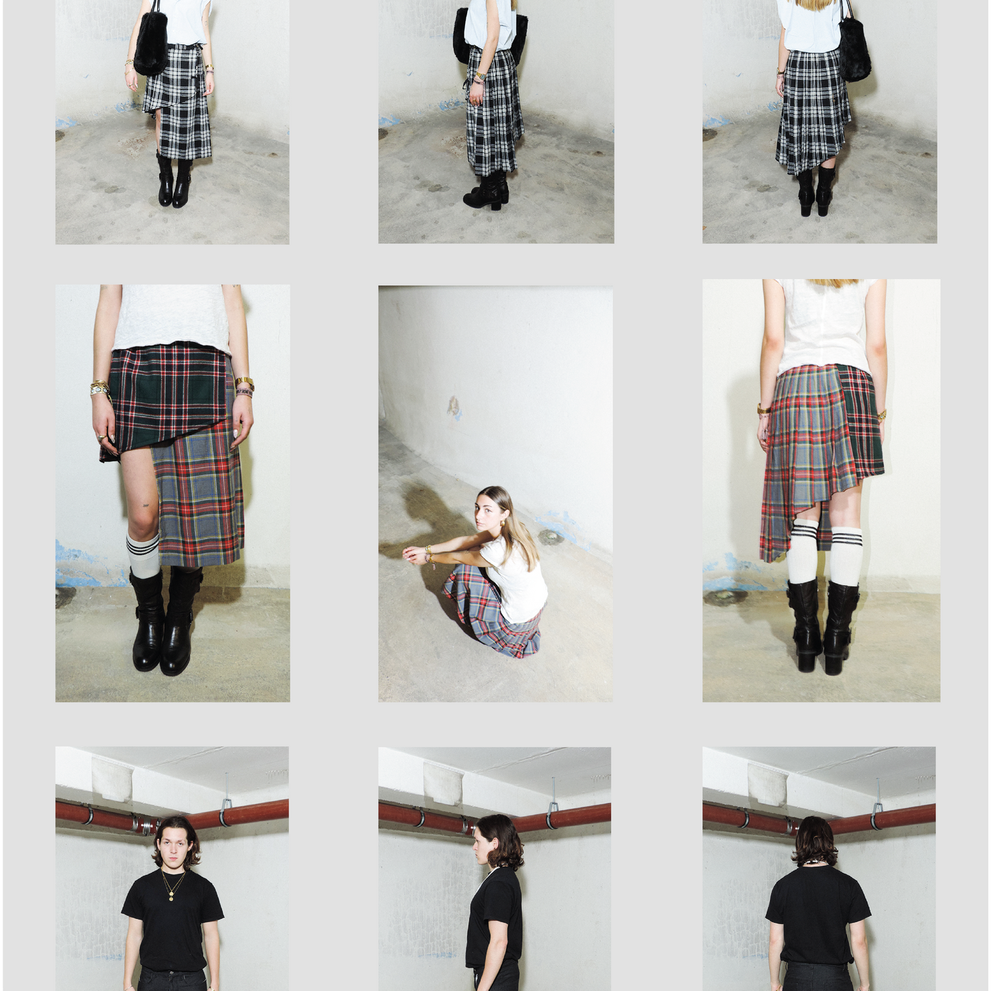 ASYMETRIC CHECKED SKIRT